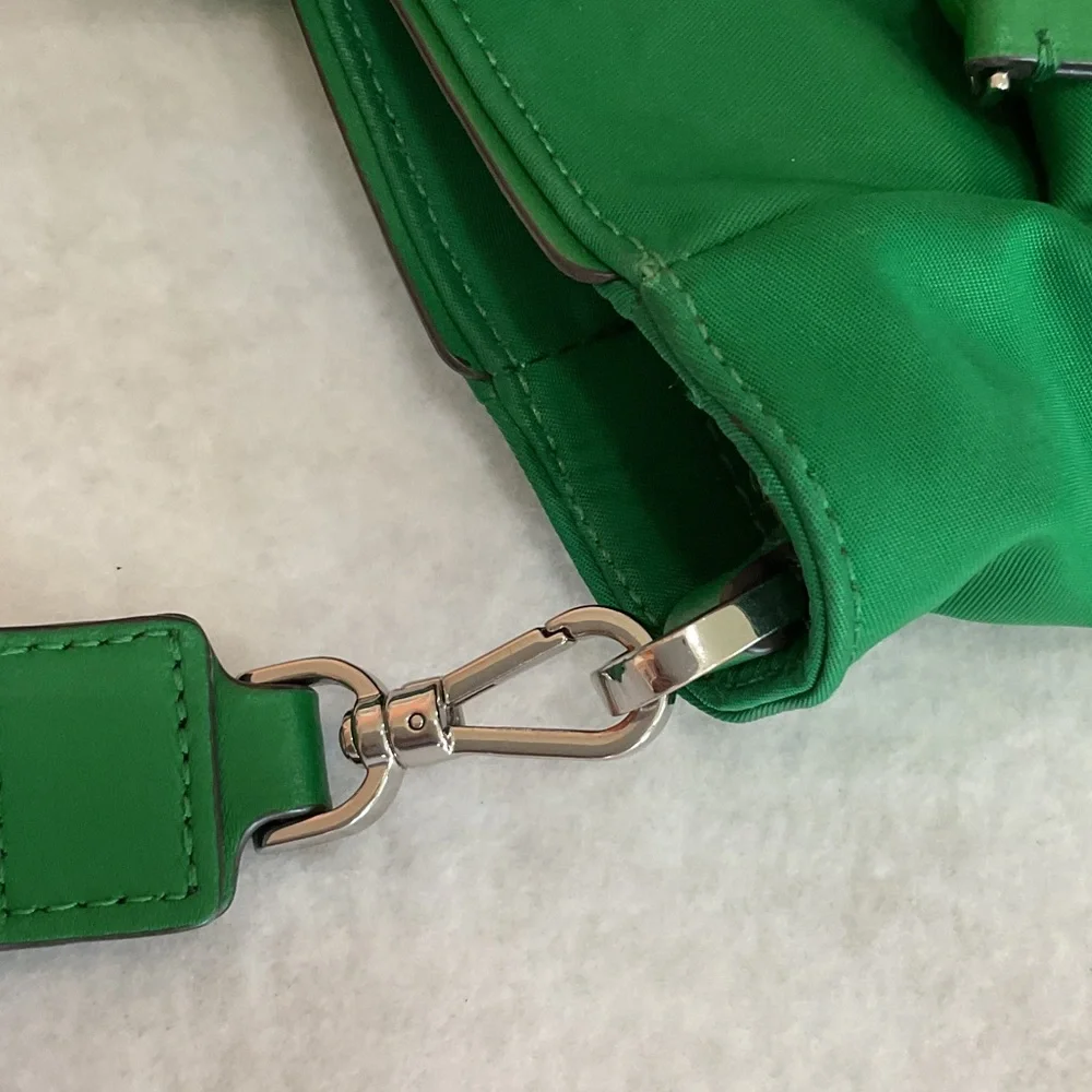 kate spade vibrant green nylon tote with detachable strap